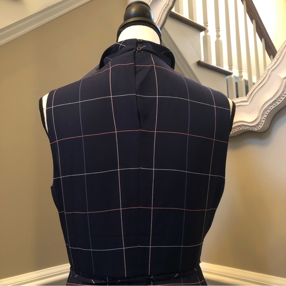 Banana Republic Blue Plaid Dress New with Tags Size 4 - Picture 3 of 7